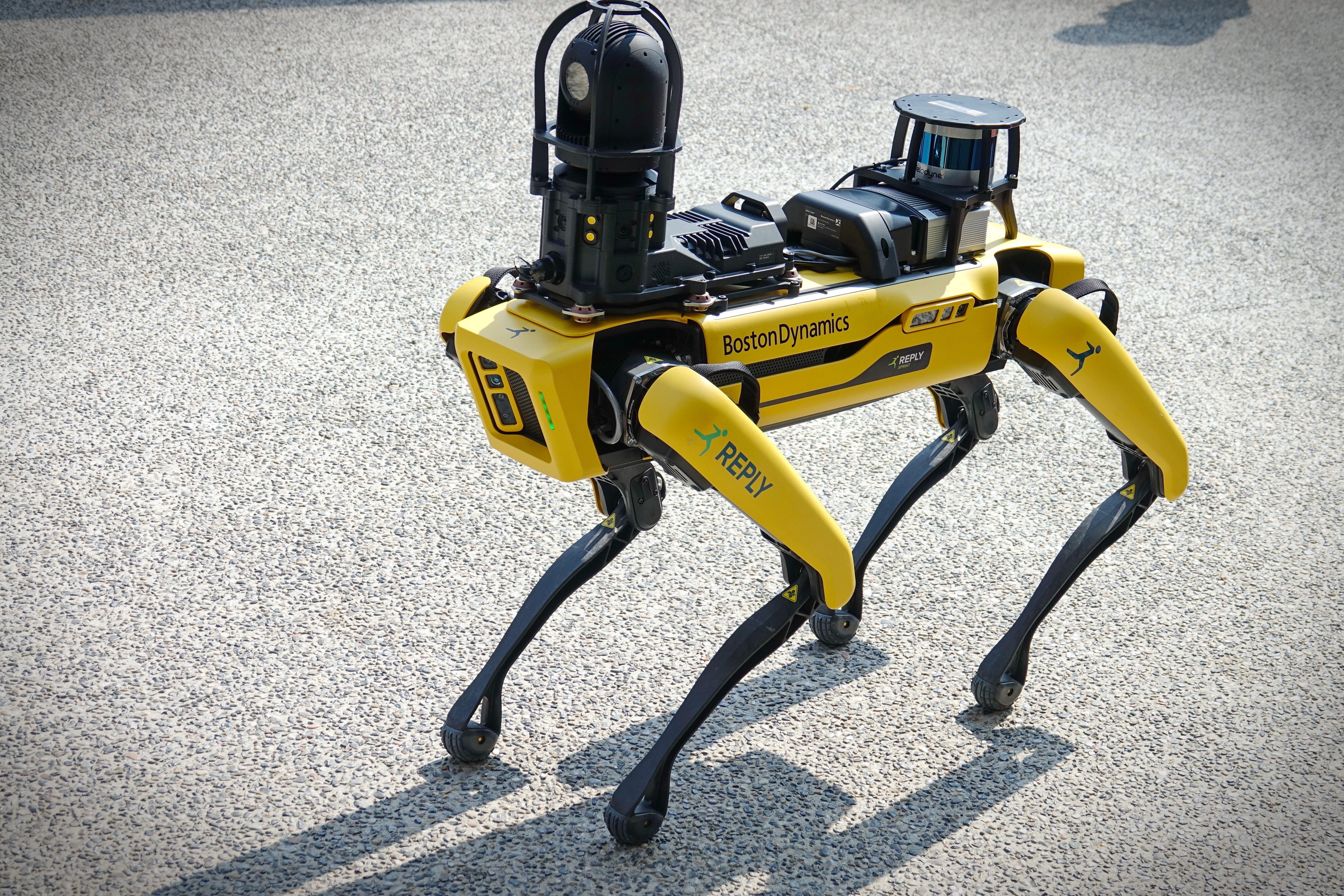 Roboterhund Spot scannt Baustellen