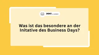 Was ist das besondere an der Initative des Business Days?