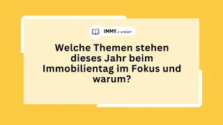 Welche Themen stehen dieses Jahr beim Immobilientag im Fokus und warum?