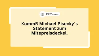 KommR Michael Pisecky´s Statement zum Mitepreisdeckel.