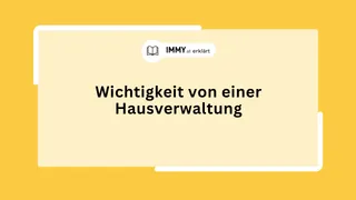 Wichtigkeit von einer Hausverwaltung