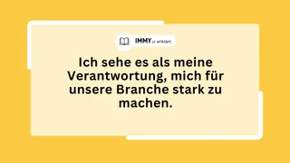 Ich sehe es als meine Verantwortung, mich für unsere Branche stark zu machen.
