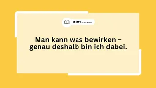 Man kann was bewirken – genau deshalb bin ich dabei.