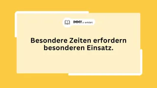 Besondere Zeiten erfordern besonderen Einsatz.