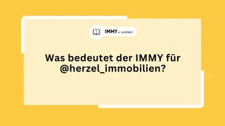 Was bedeutet der IMMY für @herzel_immobilien?