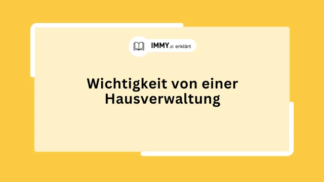 Wichtigkeit von einer Hausverwaltung