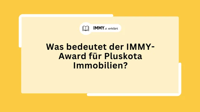 Was bedeutet der IMMY-Award für Pluskota Immobilien?