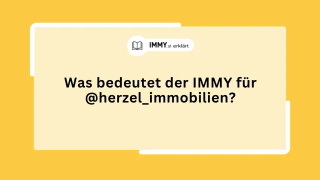 Was bedeutet der IMMY für @herzel_immobilien?